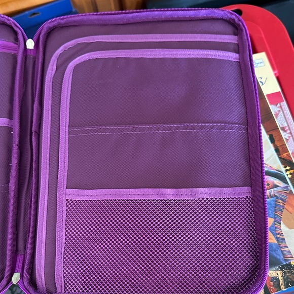 Purple Chevron Patterned Bag - Picture 3 of 3